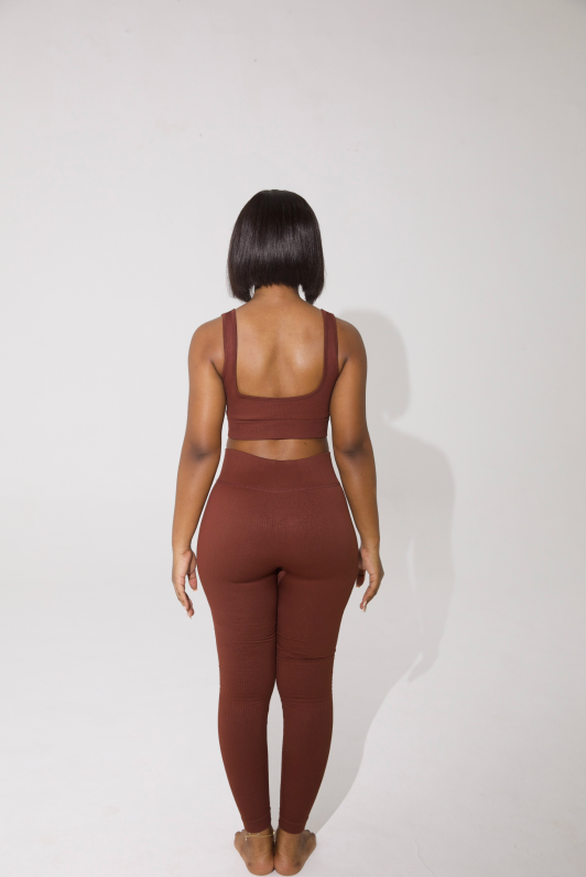 Chocolate | Crop Top + Leggings